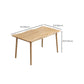 55.1 Inch Rectangular Natural Oak Dining Table Solid Wood Tabletop with 4 Legs