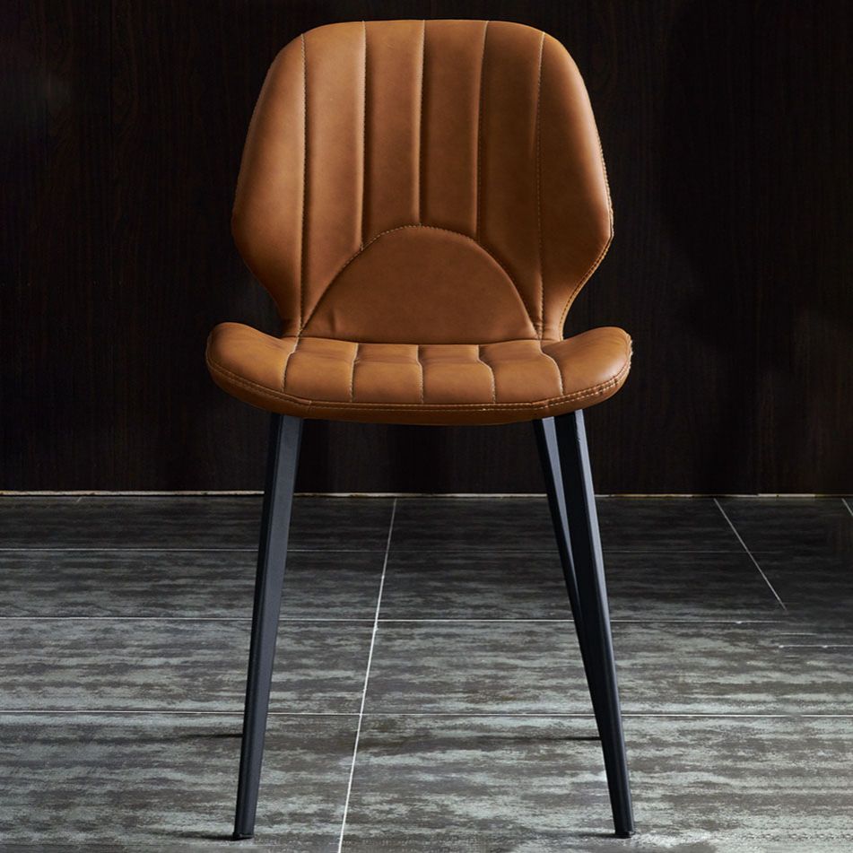 Contemporary Dining Chair Armless Metal Side Wingback Chair for Kitchen Clearhalo ' kitchen&dining_furn' 'Dining Chairs' 'Dining Tables & Seating' 'dining_chair' 'furn' 'furn_dining_chair' 'Furniture' 'furniture_dining_chair' 'Kitchen & Dining Furniture' 'kitchen' 1200x1200_344b983d-0d78-4c2a-8946-80af754dec58