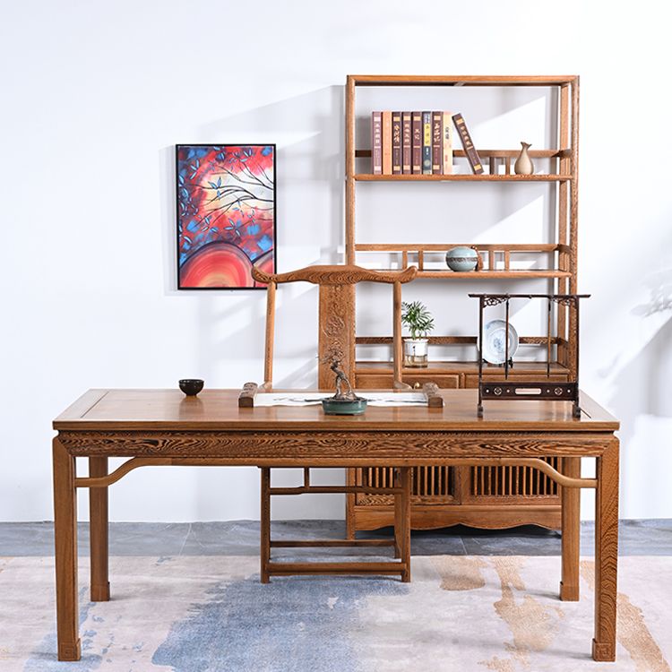 Traditional Style Solid Wood Dining Set with Walnut Fixed Table and 4 Legs Base for Home Use Clearhalo 'Dining Room Sets' 'Dining Tables & Seating' 'dining_room_set' 'furn' 'furn_dining_room_set' 'Furniture' 'furniture_dining_room_set' 'Kitchen & Dining Furniture' 'kitchen&dining_furn' 'kitchen' 1200x1200_344c7409-5b27-4baf-bd3e-3de49066da0f