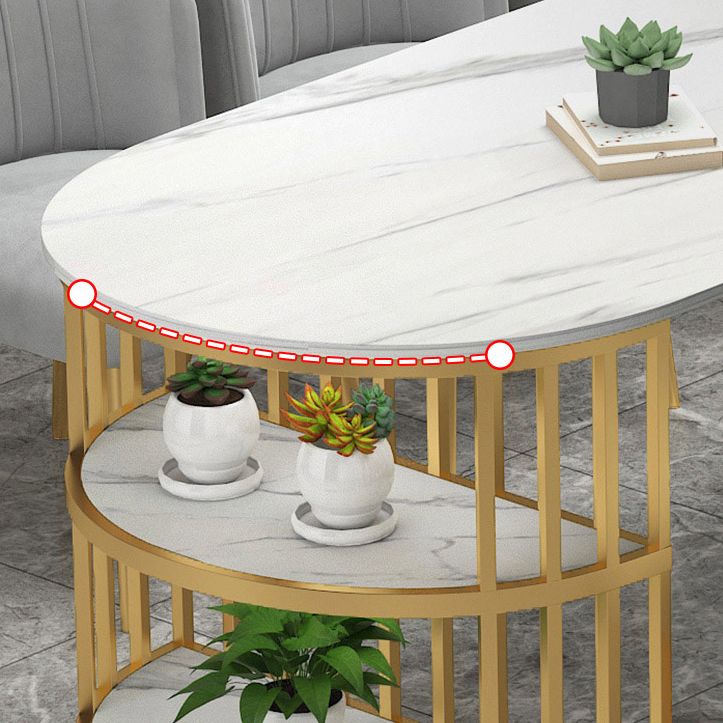 Glam Style Sintered Stone Dining Table Freeform Shape Table with Double Pedestal Base Clearhalo ' dining_table' 'Dining Tables & Seating' 'Dining Tables' 'furn' 'furn_dining_table' 'Furniture' 'furniture_dining_table' 'Kitchen & Dining Furniture' 'kitchen&dining_furn' 'kitchen' 'kitchen_dining_table' 1200x1200_344de637-cfb8-481e-8b08-55cf4738b72a