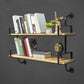 Industrial Wooden Floating Bookshelf Home Wall Mounted Bookcase