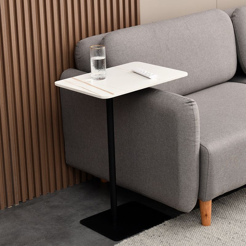 Faux Marble Top End Modern Table 21.6 "Tall Pedestal End Table Clearhalo 'Coffee & Accent Tables' 'End & Side Tables' 'end_side_tables' 'furn' 'furn_end_side_tables' 'Furniture' 'Living Room Furniture' 1200x1200_34574cf4-8f1a-4040-80a9-7af26b0146c7