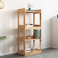 Solid Wood Rectangle Bookshelf Modern Open Bookcase for Home Office