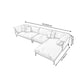Recessed Arm Tan Contemporary Removable Cushions Faux Leather Sofa & Chaise Clearhalo 'furn' 'furn_sectionals' 'Furniture' 'furniture_sectionals' 'kitchen' 'kitchen_sectionals' 'Living Room Furniture' 'Sectionals' 1200x1200_3457bff7-16ac-4005-8ec8-a4cf5ba66653