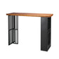Indoor Glam Pub Set Natural 1/2/3 Pieces Wood and Metal Pub Table Set with Storage Clearhalo 'Bar Furniture' 'furn' 'furn_home_bar_bar_sets' 'Furniture' 'Home Bars & Bar Sets' 'home_bar_bar_sets' 'Kitchen & Dining Furniture' 1200x1200_3458337a-2b7c-4c71-b1b0-2e87b2339542