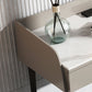 Makeup Counter With 2 Storage Drawers Contemporary Marble Dresser for Bedroom