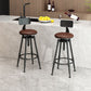 Industrial Adjustable Counter Chair Metal Round Indoor Dining Stool with Swivel
