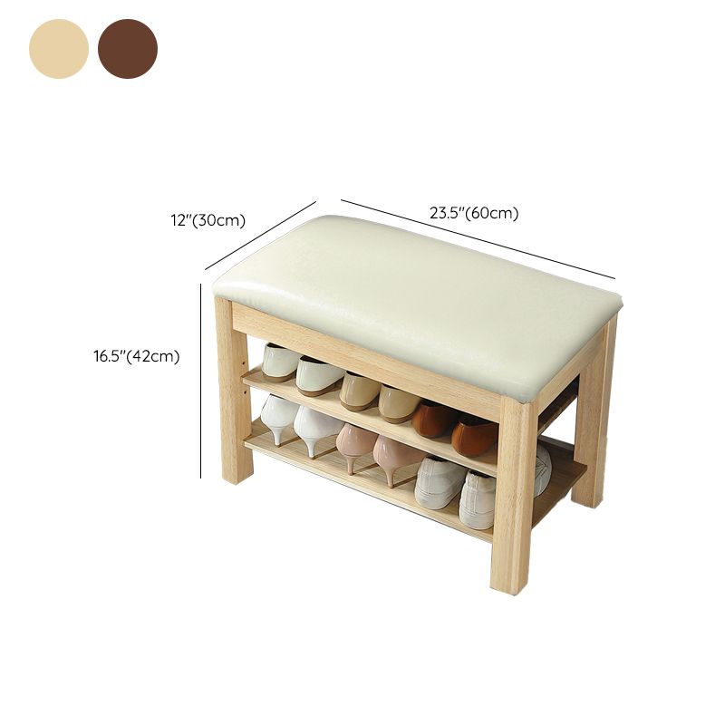 Contemporary Rubber Wood Bench Rectangle Seating Bench in Brown with Storage Clearhalo 'Benches' 'Chairs & Seating' 'furn' 'furn_benches' 'Furniture' 'Living Room Furniture' 1200x1200_34598dda-8ccd-44c2-95c6-42e8ac1b4e76