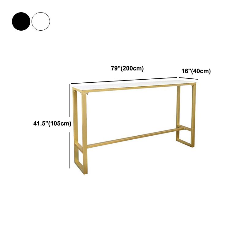 Noordse balktafel Rechthoek Stone Top Bistro Table met pedaal