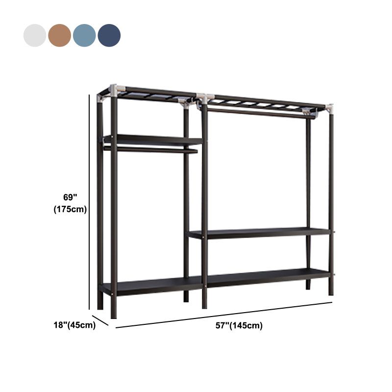 Contemporary Style Wardrobe 1 Door Steel Wardrobe Closet for Home