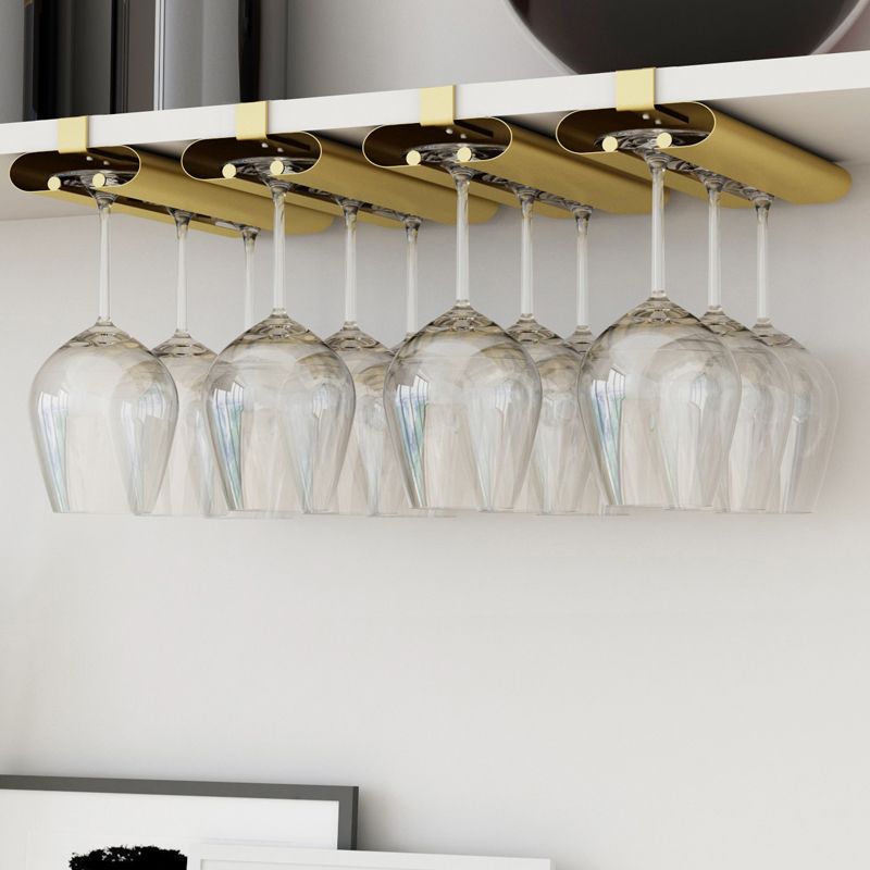 Industriële hangende wijnrek metalen wijnglas stengel rekhouder