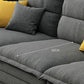 Scandinavian Stain-Resistant Faux Leather 4-Seater L-Shape Sectional Set