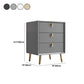 Table de nuit en bois massif moderne lit de nuit de lit moderne avec 3 tiroirs pour le salon 18 "W x 24" H