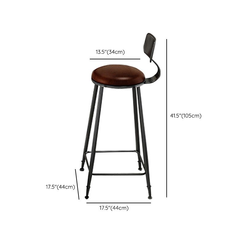Taburetes de bar de madera contemporáneos, taburete de bar sin brazos con patas de metal