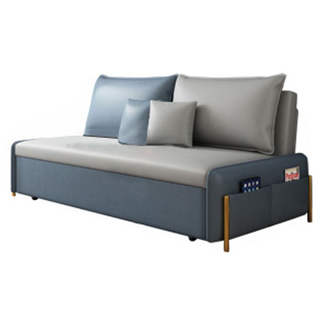 Eigentijdse stijl faux lederen armloos bankbed voor appartementgebruik