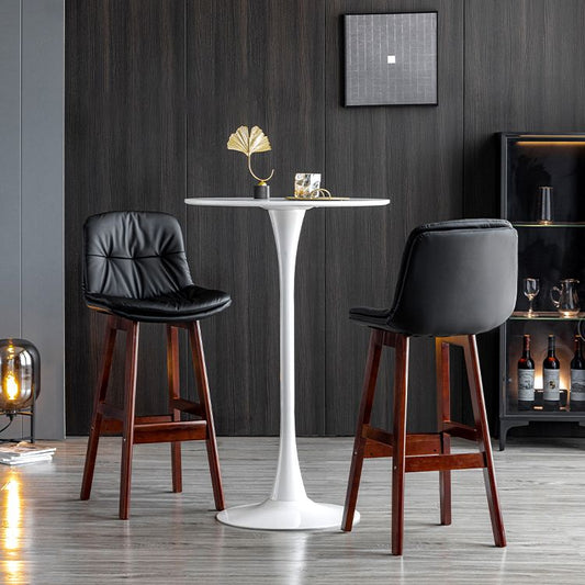 Modern Armless Backrest Counter Stool Wood Milk Tea Shop Bar Stool with Leather Cushion Clearhalo 'Bar Furniture' 'Bar Stools' 'bar_stools' 'furn' 'furn_bar_stools' 'furniture_bar_stools' 'Kitchen & Dining Furniture' 'kitchen&dining_furn' 'kitchen' 'kitchen_furn' Furniture' 1200x1200_345fedfa-999c-4d00-859a-3937d8264a08