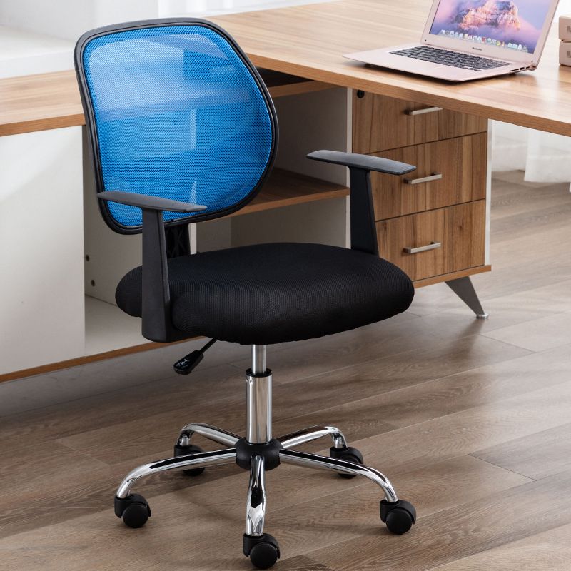 Silver Metal Modern Conference Chair in Mid-Back Mesh Conference Chair Clearhalo 'Furniture' 'furniture_office_chair' 'Office Chairs' 'Office Furniture' 'office_chair' 1200x1200_3461d228-649b-4513-a712-8a92278da87b