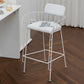 Contemporary Indoor Metal Legs Upholstered Bar Stool with Footrest