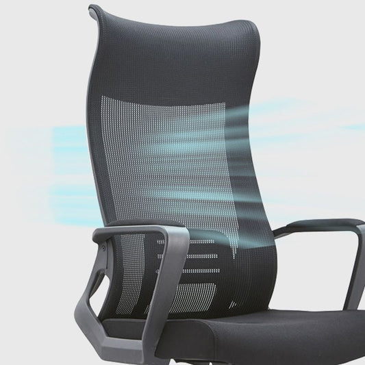 Sedia per ufficio a braccio fisso meccanismo di inclinazione nessuna sedia da scrivania ergonomica angosciante con ruote