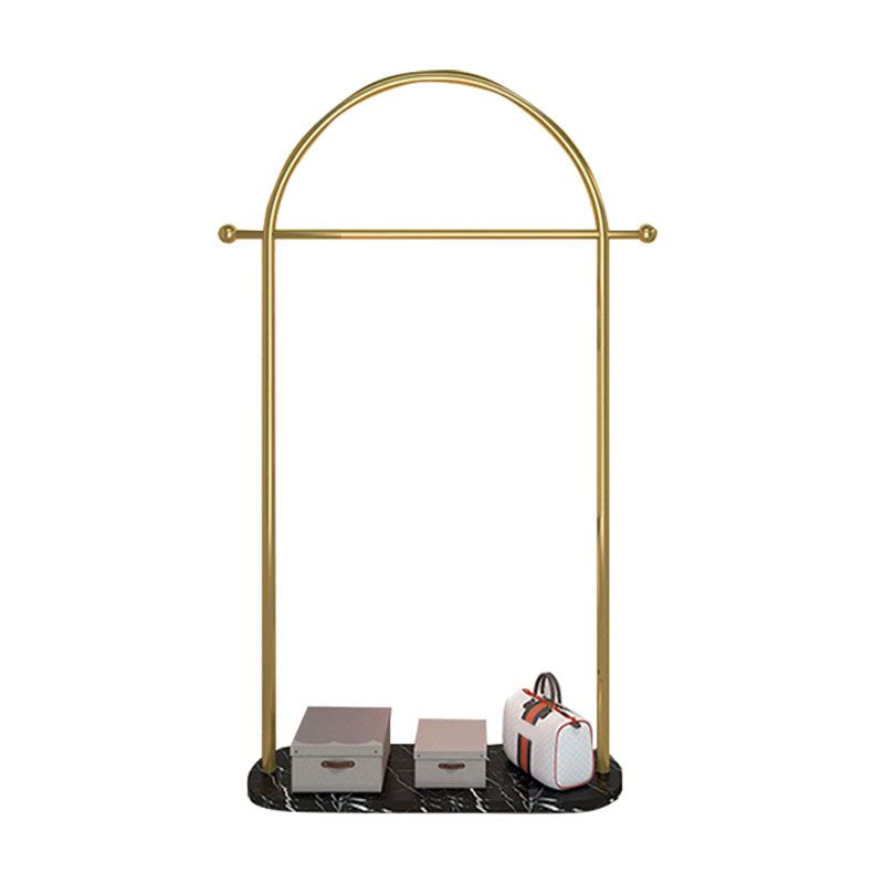 Modern Metal Hall Stand Hanging Rail with 2 Hooks Coat Hanger Clearhalo 'Entry & Mudroom Furniture' 'furn' 'furn_hall_tree_coat_racks' 'Furniture' 'Hall Trees & Coat Racks' 'hall_tree_coat_racks' 1200x1200_3464ce7e-d721-4377-b206-fb0846b1391a