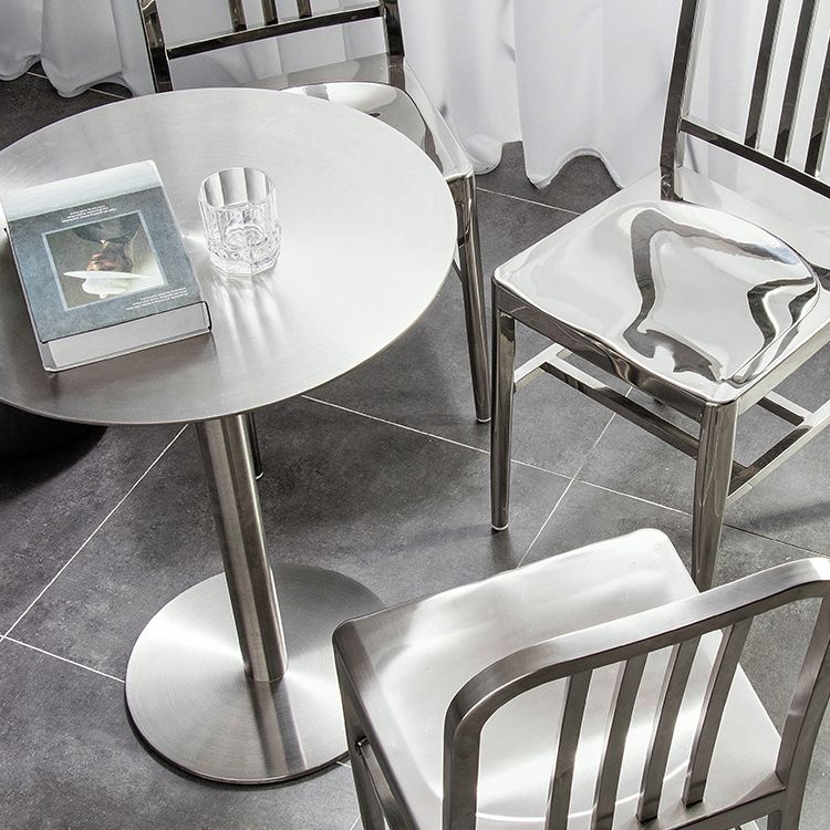 Metal Industrial Dining Table Stainless Steel Table for Kitchen and Dining Room Clearhalo ' dining_table' 'Dining Tables & Seating' 'Dining Tables' 'furn' 'furn_dining_table' 'Furniture' 'furniture_dining_table' 'Kitchen & Dining Furniture' 'kitchen&dining_furn' 'kitchen' 'kitchen_dining_table' 1200x1200_3467386d-6116-4e17-904a-fcfb3f6a8c1f