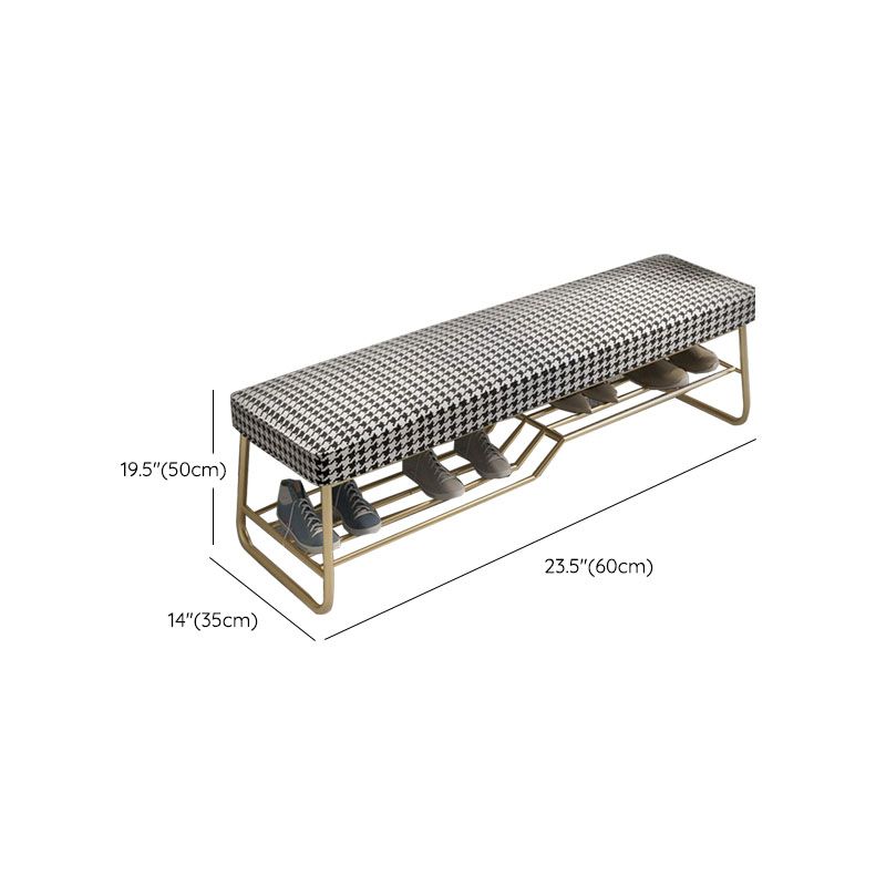 Glam Rectangle Seating Bench Cushioned Shoe Storage Entryway and Bedroom Bench Clearhalo 'Benches' 'Chairs & Seating' 'furn' 'furn_benches' 'Furniture' 'Living Room Furniture' 1200x1200_3467412c-34e6-4089-bb59-83126c7029a4
