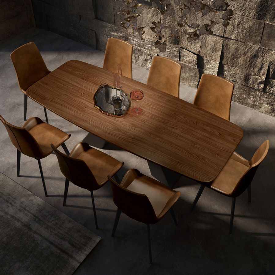Rectangle Dining Table Industrial Style Double Pedestal Base Table for Dining Room Clearhalo ' dining_table' 'Dining Tables & Seating' 'Dining Tables' 'furn' 'furn_dining_table' 'Furniture' 'furniture_dining_table' 'Kitchen & Dining Furniture' 'kitchen&dining_furn' 'kitchen' 'kitchen_dining_table' 1200x1200_3467db2e-dde6-484f-bc93-deab26b06ed6