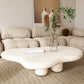 Scandinavian Coffee Table 4 Legs & Free form Wooden in White Clearhalo 'Coffee & Accent Tables' 'Coffee Tables' 'coffee_tables' 'furn' 'furn_coffee_tables' 'Furniture' 'Living Room Furniture' 1200x1200_3468ee98-b542-488b-afce-d81202ab06b9