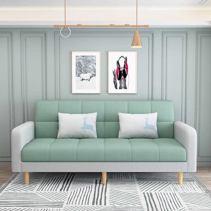 80"High Modern Nordic Square Arm Convertible Sofa with pillows Clearhalo 'furn' 'furn_sofas' 'Furniture' 'furniture_sofas' 'kitchen' 'kitchen_sofas' 'Living Room Furniture' 'Sofa' 'sofas' 1200x1200_34692a4f-75aa-4b49-b0f5-f611d1e87037