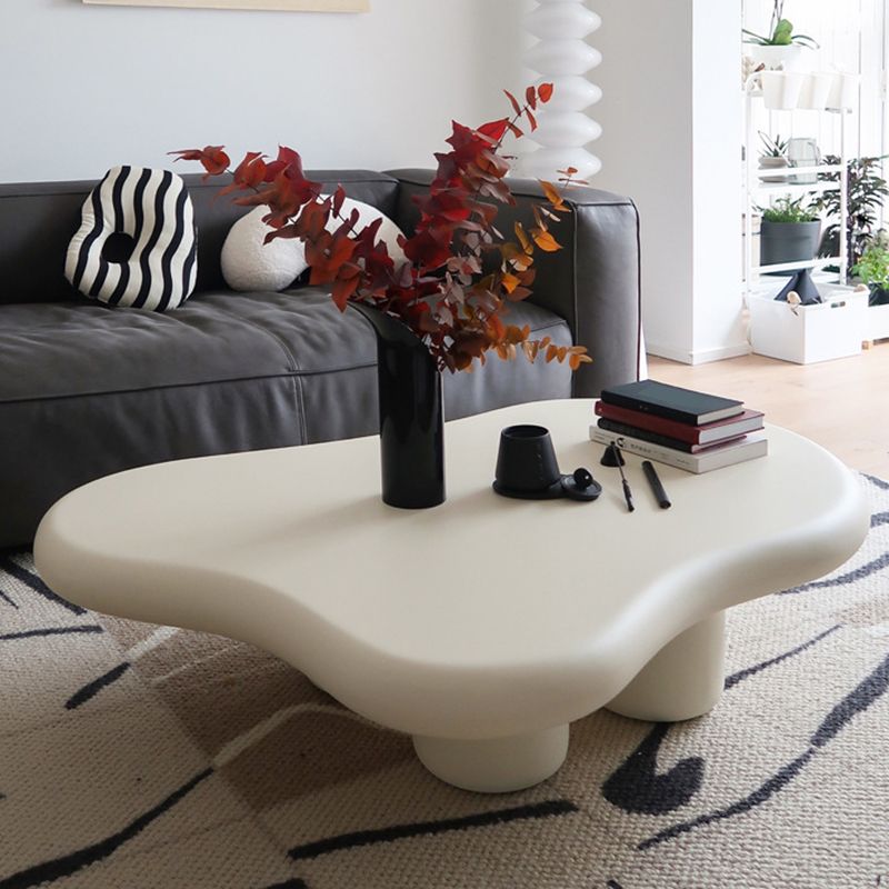 Nordic Irregular 4 Legs Coffee Table 11.8" H Wood Cocktail Table Clearhalo 'Coffee & Accent Tables' 'Coffee Tables' 'coffee_tables' 'furn' 'furn_coffee_tables' 'Furniture' 'Living Room Furniture' 1200x1200_346a3abd-5ccf-4d8b-aafc-a80fbd04c785