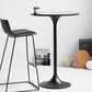 Modern Round Bar Table Fixed Bistro Bar Height Cocktail Table with Metal Pedestal Base Clearhalo 'Bar Furniture' 'Bar Tables' 'bar_tables' 'furn' 'furn_bar_tables' 'Furniture' 'Kitchen & Dining Furniture' 1200x1200_346f910b-b7a4-4d91-9af5-0b12572b1aaf
