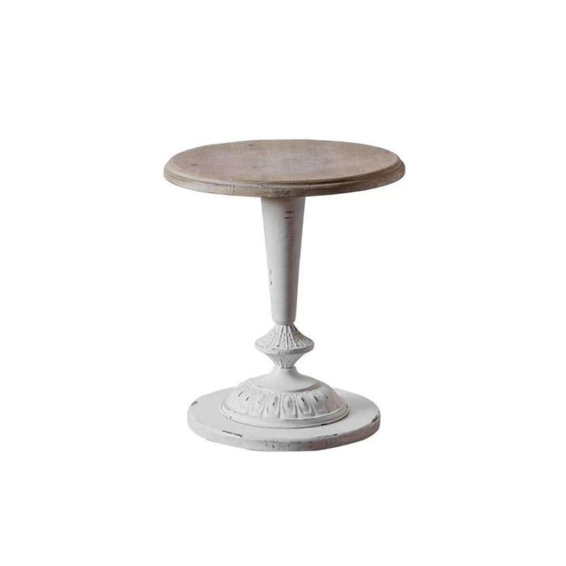 Round Pedestal Side Table French Rustic Side End Snack Table Clearhalo 'Coffee & Accent Tables' 'End & Side Tables' 'end_side_tables' 'furn' 'furn_end_side_tables' 'Furniture' 'Living Room Furniture' 1200x1200_34700845-9cb4-4f4a-a23f-f990fb337b4b