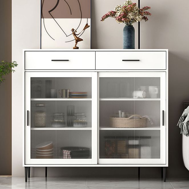 Credenza moderna in legno porta scorrevole in legno di vetro con spazio per la sala da pranzo