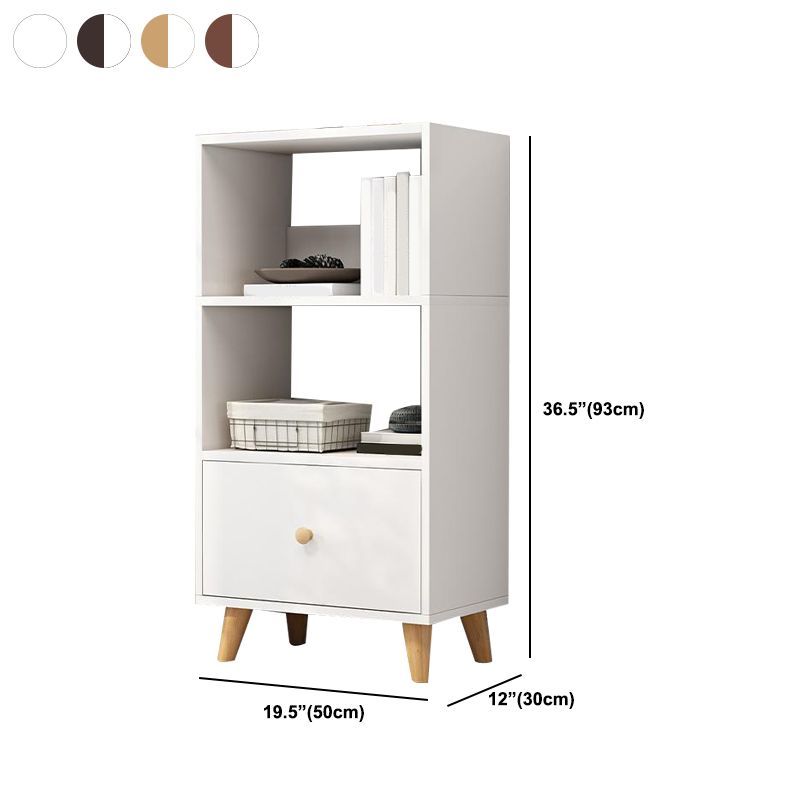 Contemporary Standard Book Shelf Engineered Wood Open Bookcase