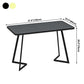 Industrial Dining Table Double Metal Pedestal Table with Black Tabletop Clearhalo ' dining_table' 'Dining Tables & Seating' 'Dining Tables' 'furn' 'furn_dining_table' 'Furniture' 'furniture_dining_table' 'Kitchen & Dining Furniture' 'kitchen&dining_furn' 'kitchen' 'kitchen_dining_table' 1200x1200_347127fb-41cb-4d81-b2ae-62dc4c625c46