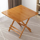 Contemporary Natural Folding Table Bamboo Home Dining Table with Pedestal Base