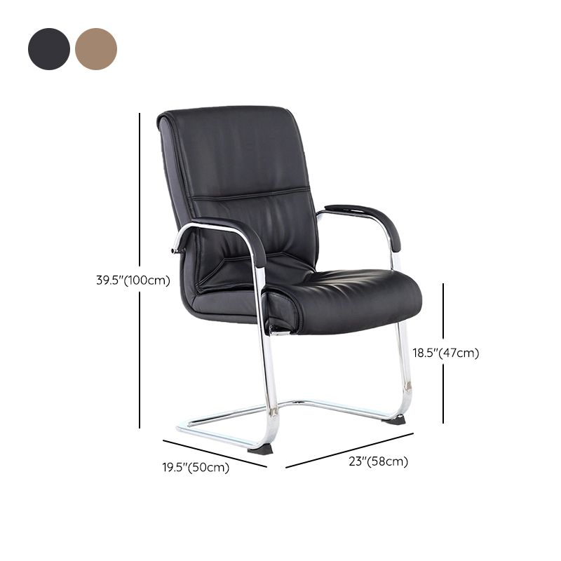 Arms Included Contemporary Desk Chair High Back Faux Leather Chair Clearhalo 'furn' 'furn_office_chair' 'Furniture' 'Office Chairs' 'Office Furniture' 'office_chair' 1200x1200_34729fc1-8130-4fa7-88e0-e9a3609e1e7e
