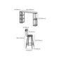 Modern 1/3 Pieces Bar Table Set Stone Counter Table with Stools for Dining Room Clearhalo 'Bar Furniture' 'furn' 'furn_home_bar_bar_sets' 'Furniture' 'Home Bars & Bar Sets' 'home_bar_bar_sets' 'Kitchen & Dining Furniture' 1200x1200_3472eadb-130d-46e0-a33c-0cc07bbc4f69