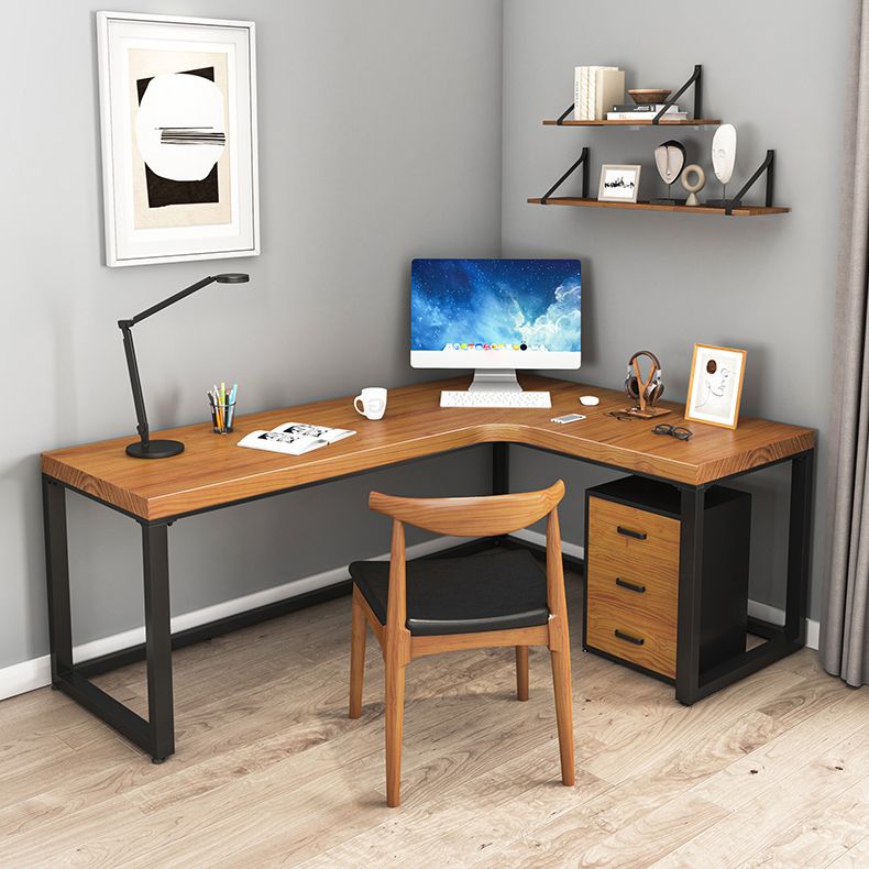 Contemporary Style Writing Desk Solid Wood L-Shape Office Desk Clearhalo 'furn' 'furn_office_desk' 'Furniture' 'Office Desks' 'Office Furniture' 'office_desk' 1200x1200_34730a47-cb53-4f33-a634-c584e0a0486e