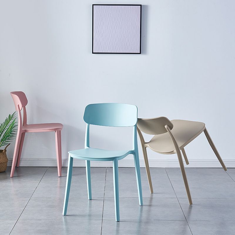 Scandinavian Home Plastic Side Chair Matte Finish Open Back Dining Chair (Set of 4) Clearhalo ' kitchen&dining_furn' 'Dining Chairs' 'Dining Tables & Seating' 'dining_chair' 'furn' 'furn_dining_chair' 'Furniture' 'furniture_dining_chair' 'Kitchen & Dining Furniture' 'kitchen' 1200x1200_34757010-83d6-4d1c-adfa-64151eb942ea