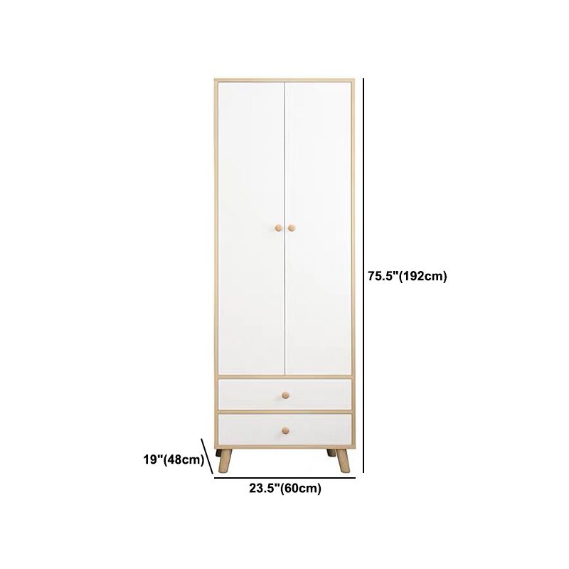 Armoire blanche moderne pour armoire en bois d'ingénierie à domicile avec portes à charnière