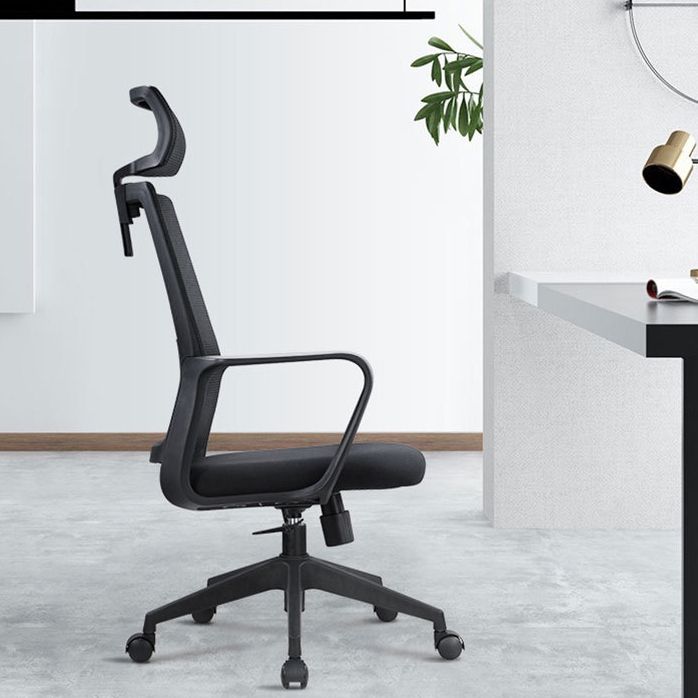 Contemporary Arm Chair Fixed Arms Adjustable Seat Height Office Chair Clearhalo 'furn' 'furn_office_chair' 'Furniture' 'Office Chairs' 'Office Furniture' 'office_chair' 1200x1200_3476003a-0c03-419d-8d64-7422676fd651