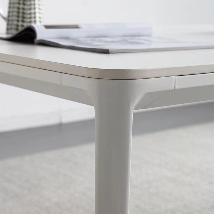 Contemporáneo 1/2/4/5/6/7 Piezas Muebles Sillas de comedor rectangulares de piedra colocadas en blanco