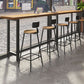 Table de bar rectangulaire à hauteur de bar Table de bar en bois massif d'une hauteur de 41,3 pouces