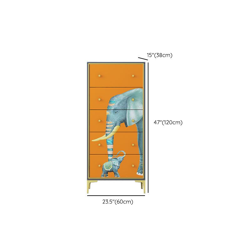 Cofre de lencería de madera con cofre vertical de almacenamiento glamoroso con cajones
