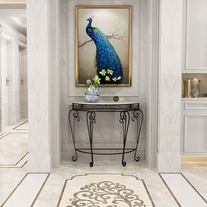 Sala 4 gambe Fucide legno in legno mezza luna resistente a graffi e console resistente alle macchie