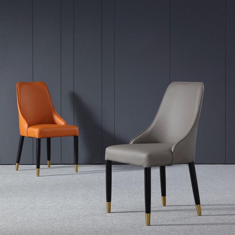 Glam Style Parsons Side Chair Leather Dining Chair for Dining Room Clearhalo 'Dining Chairs' 'Dining Tables & Seating' 'dining_chair' 'furn' 'furn_dining_chair' 'Furniture' 'Kitchen & Dining Furniture' 1200x1200_34797a94-b7d2-4069-a18a-c65c91caaa7c