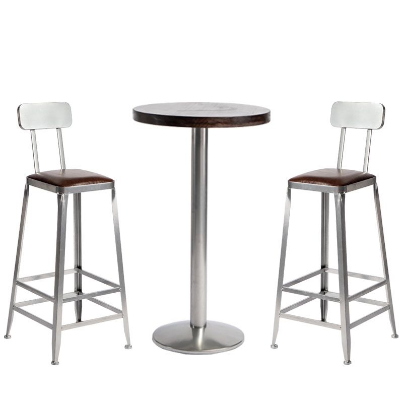 Armless Indoor Barstool Industrial Leather Counter Stool Brushed Silver Clearhalo 'Bar Furniture' 'Bar Stools' 'bar_stools' 'furniture_bar_stools' 'Kitchen & Dining Furniture' 'kitchen&dining_furn' 'kitchen' 'kitchen_furn' Furniture' 1200x1200_347a1915-93e5-4d6f-9323-5bd531333d18