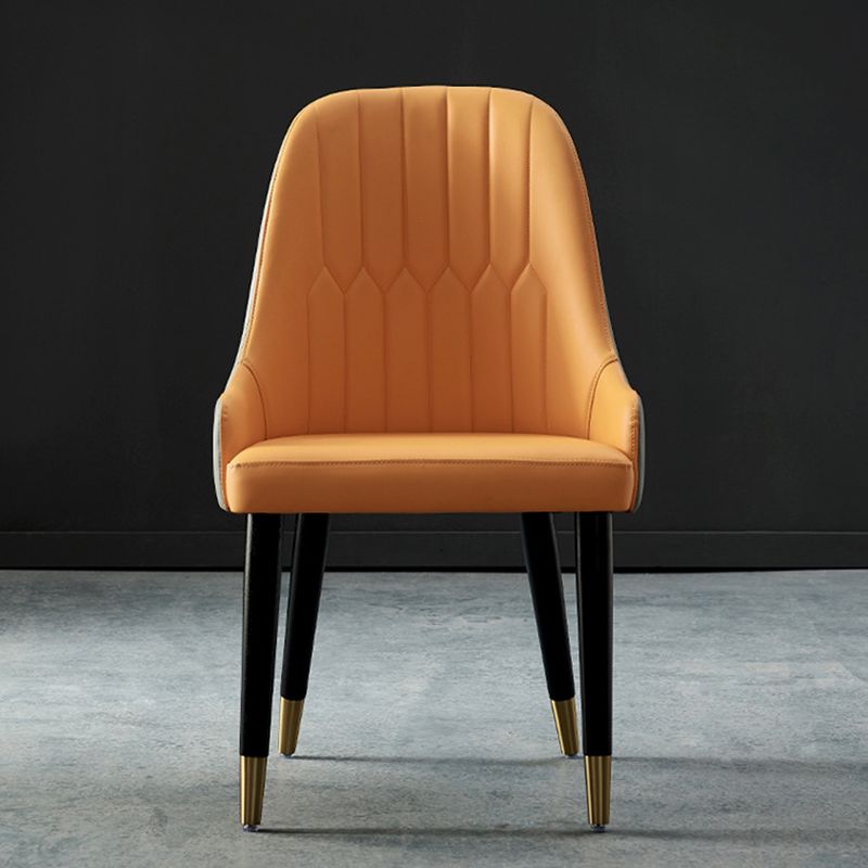 Sillas de comedor de cocina glamorosa sillas laterales tapizadas con patas de madera