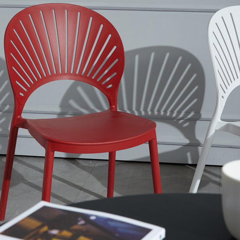 Scandinavian Plastic Armless Chair Kitchen Dining Room Open Back Chair Clearhalo 'Dining Chairs' 'Dining Tables & Seating' 'dining_chair' 'furn' 'furn_dining_chair' 'Furniture' 'furniture_dining_chair' 'Kitchen & Dining Furniture' 1200x1200_347aabe6-6ece-4f16-9839-97df50002d44